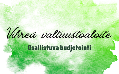 Vihreä valtuustoaloite: Otetaan osallistuva budjetointi käyttöön Alajärven talouden suunnittelussa